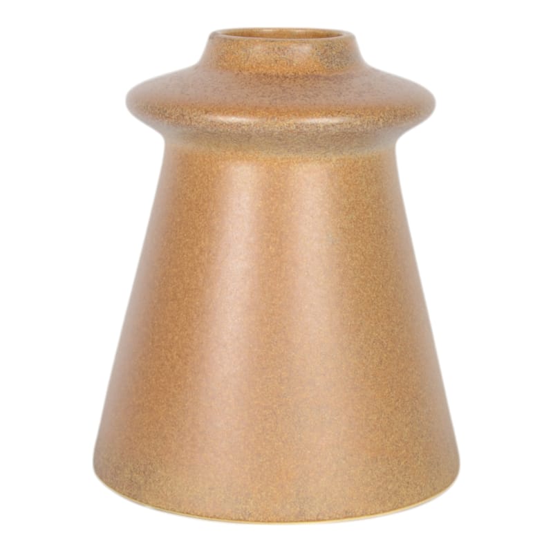 Ceramic Glazed Finish Flowers Vase Modern Decorative Accent Home Decor - 10" x 10" x 11"