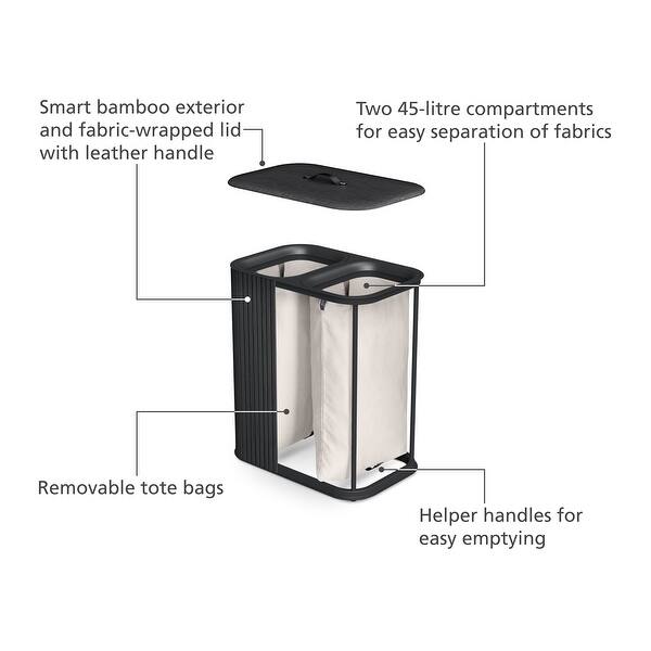 Joseph Joseph Tota Luxe 90-liter Bamboo Laundry Separation Basket