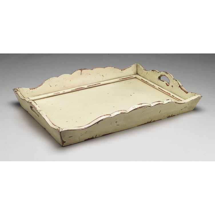 Aa Importing 43554-Pm Wooden Serving Tray - 4 X 24.5 X 18.5 inches