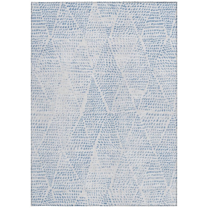 HomeRoots Geometric Transitional Rectangle Outdoor Rug
