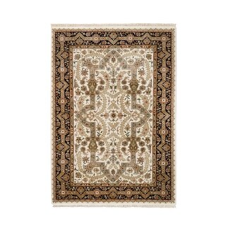 Shahbanu Rugs Ivory Tabriz Revival 300 KPSI Luxurious to the Touch New ...