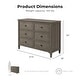 preview thumbnail 2 of 6, Furniture of America Lanister Transitional Warm Grey 48-inch Wide 6-Drawer Solid Wood Dresser