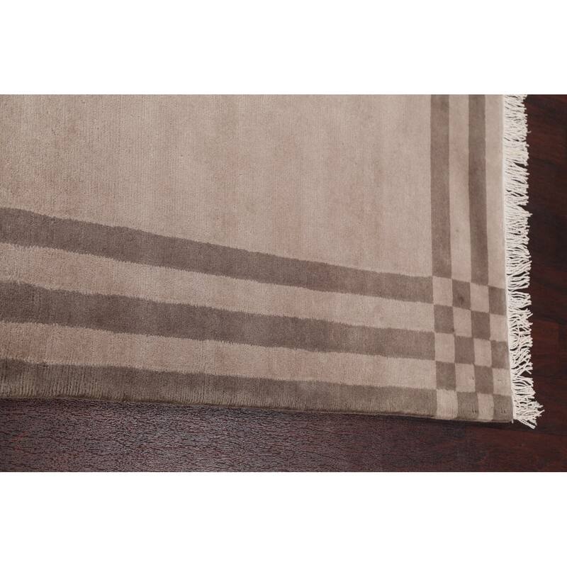 Nepalese Vegetable Dye Oriental Home Decor Area Rug Wool Hand-knotted - 6'2" x 8'9"