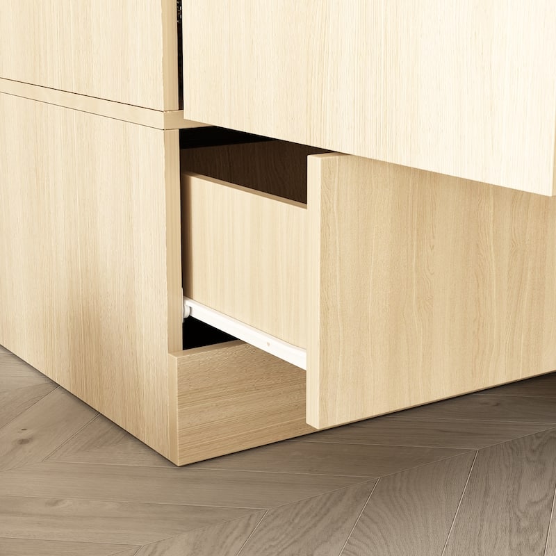 Large Wardrobe w/Optional Top Cabinet Bedroom Accent Closet Cabinet