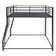 preview thumbnail 10 of 11, Full XL over Queen Metal Bunk Bed with Sloping Stairs, Black