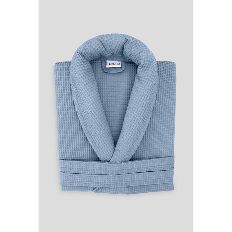 Salbakos Home1961 Lightweight Cotton Waffle Robe – Unisex Spa Bathrobe