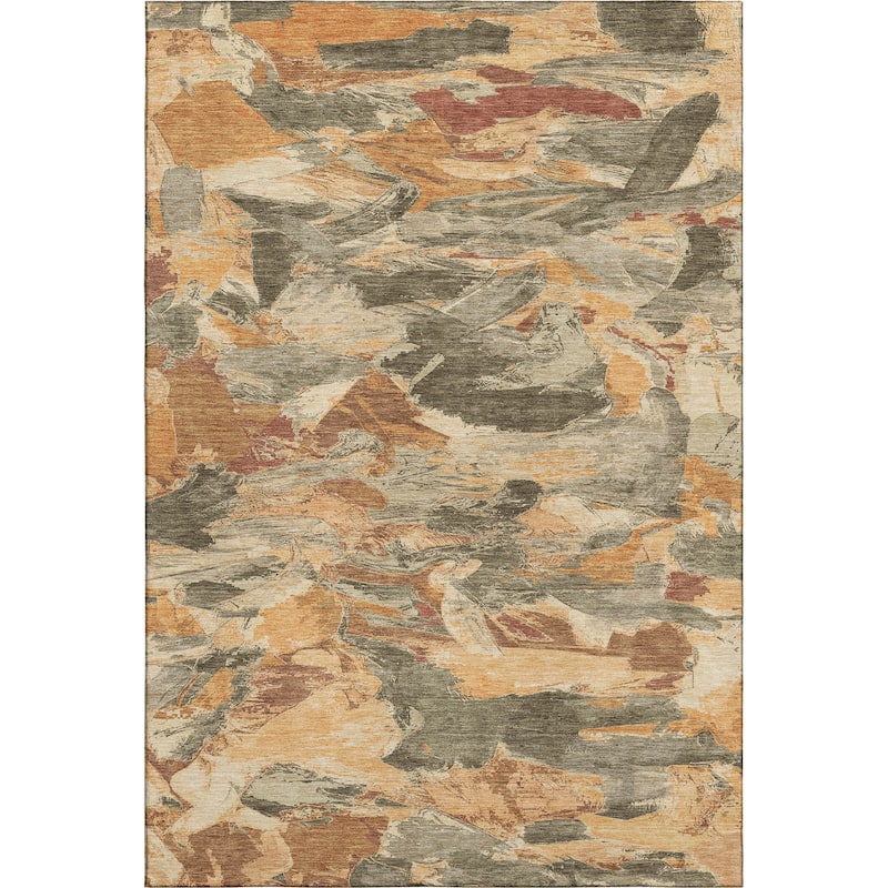 Premium Washable Super Soft Contemporary Brushstrokes Mayfield Rug