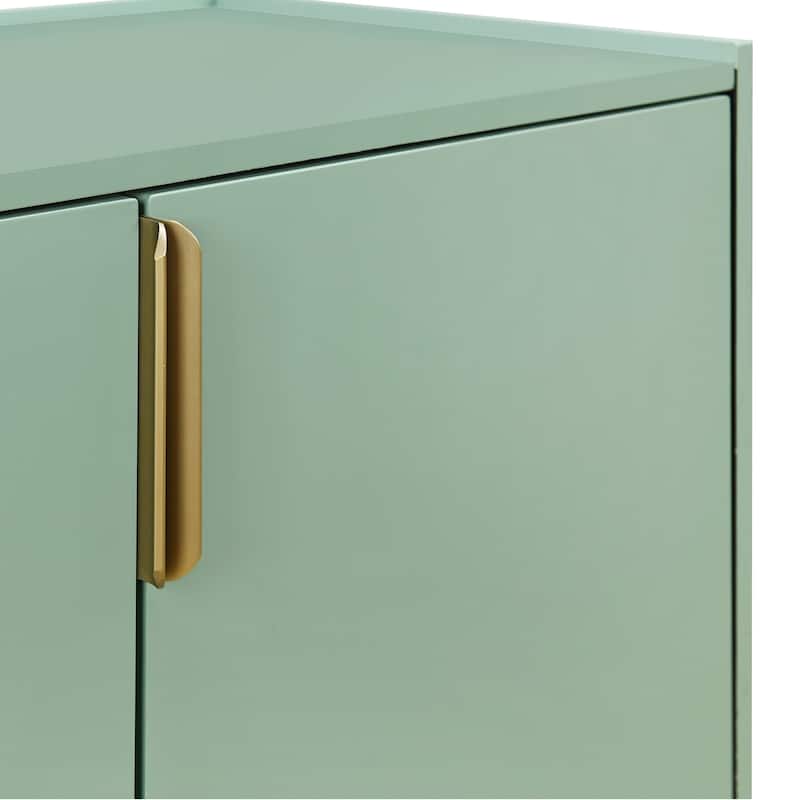 Luxurious Wooden Cabinet with Adjustable Shelves for Living Room & Entryway Storage