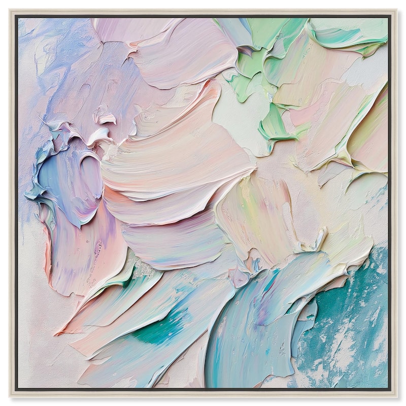 Flowing Mousse I Canvas by Art Remedy - 12" x 12" - Silver