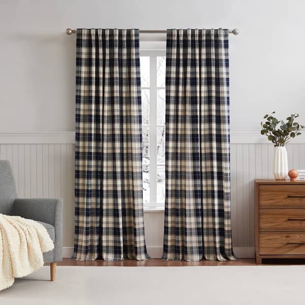 G.H. Bass & Co. Lakeview Plaid Curtain Panel Pair - - 36211782