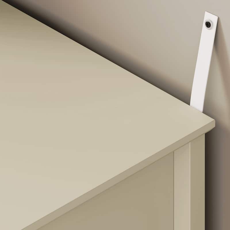 2 Drawers Nightstand with Charging Station