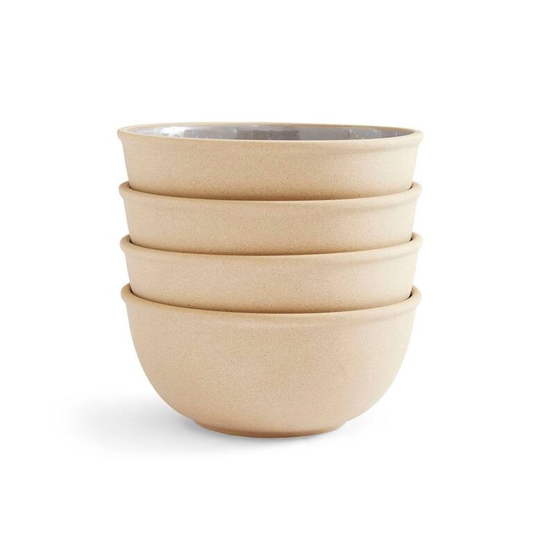 Portmeirion Minerals Set of 4 Medium Serving Bowls - 6 Inch - Aquamarine