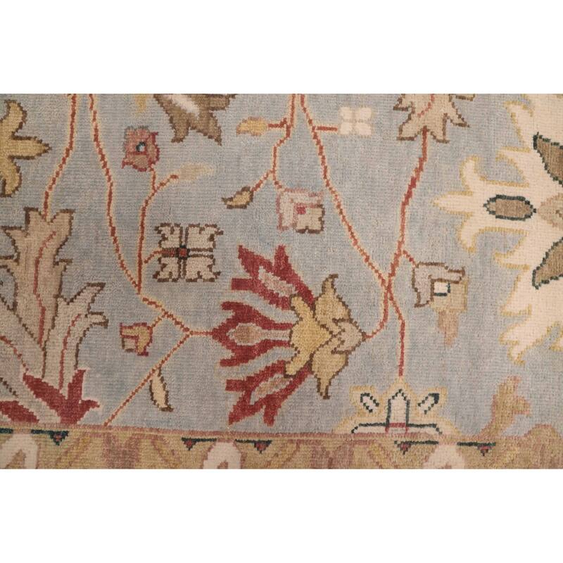 ECARPETGALLERY Hand-knotted Jules Serapi Light Denim Blue Wool Rug - 8'11 x 11'11