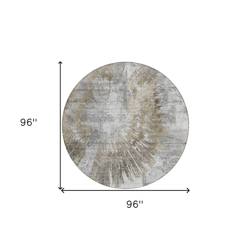 HomeRoots Abstract Transitional Rectangle Outdoor Rug