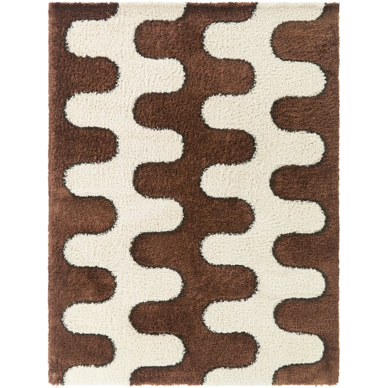 William Squiggle Shag Area Rug