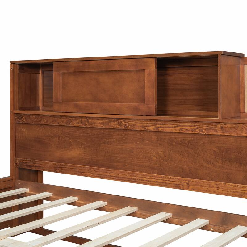 Versatile Wooden Daybed with Multiple Functionalities and Storage