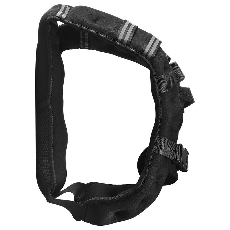 Black Neoprene Weighted Vest 30lbs with Pockets and Reflective Strips