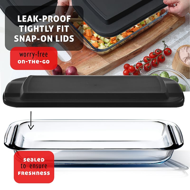 Eatex Baking Lasagna Pans Set with lid