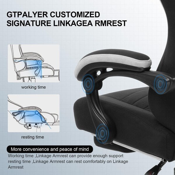 Gaming Chair, Computer Chair w/Pocket Spring Cushion