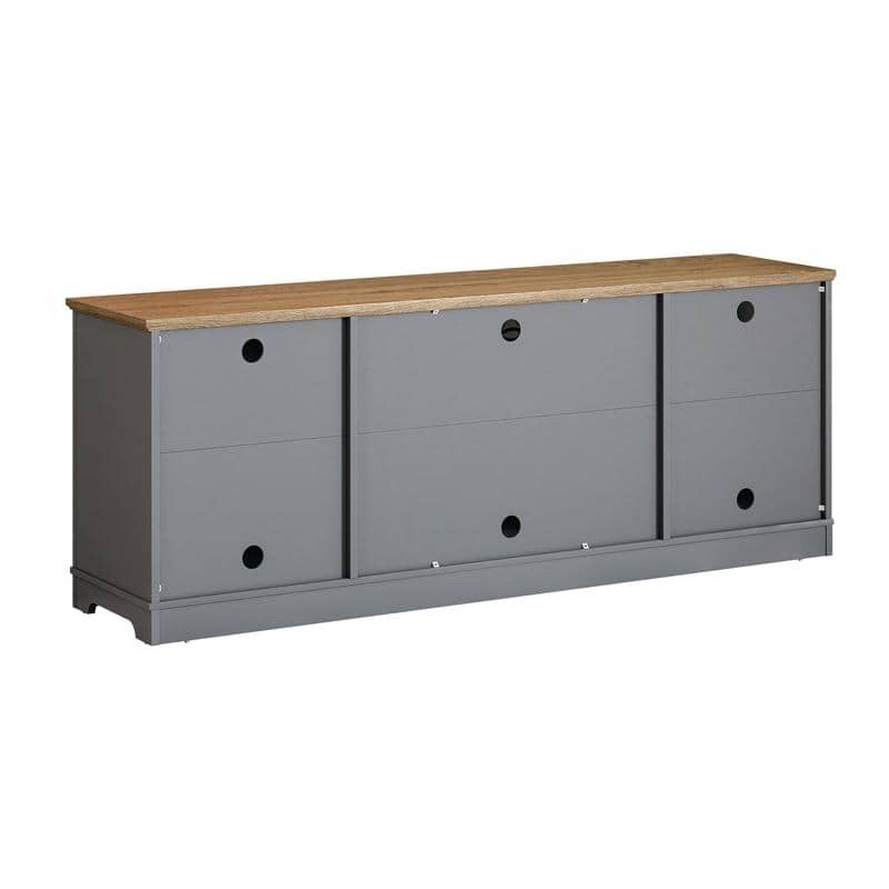 70 in. Decorative Floral Door TV Stand for Tvs up to 82 in.