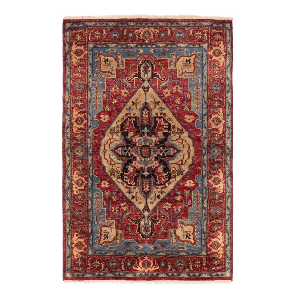 ECARPETGALLERY Hand-knotted Serapi Heritage Dark Red Wool Rug - 3'0 x 5'0