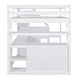 preview thumbnail 30 of 30, Full Size Grey Loft Bed with Desk, Shelves, Storage Staircase, and Two Built-in Drawers for Maximized Space