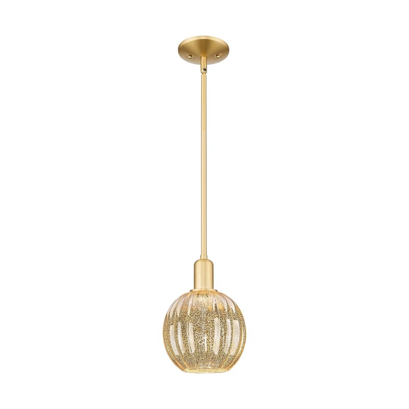 Innovations Lighting Downtown Urban - Preston - 1 Light 7" Globe Shade Stem Hung Mini Pendant