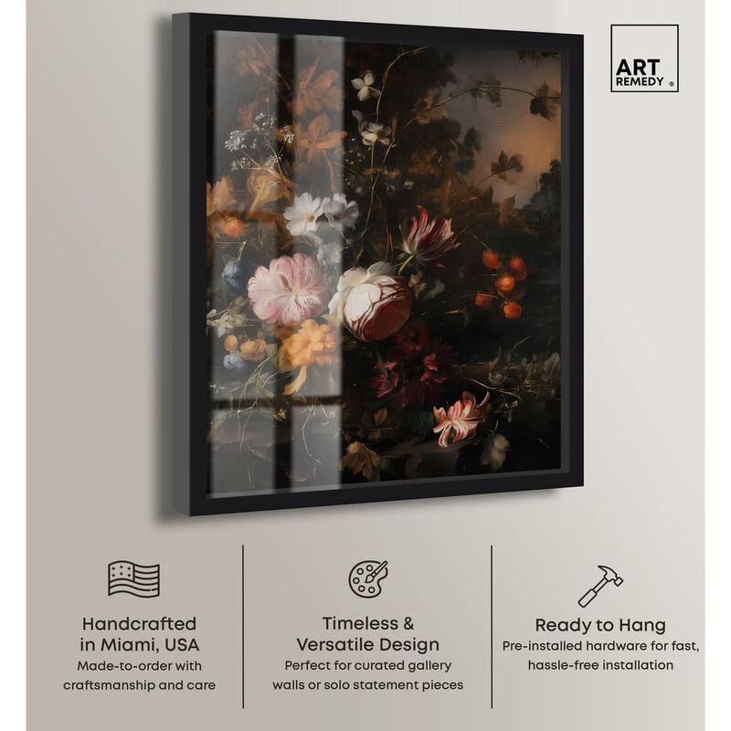 Shadowed Petal Secrets I Shadowbox by Art Remedy