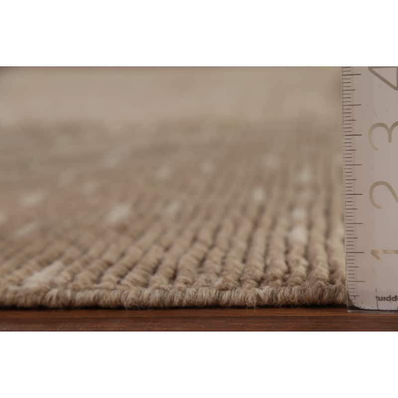Earth Tone Moroccan Oriental Large Area Rug Handmade Brown Wool Carpet - 10'3"x 14'5"