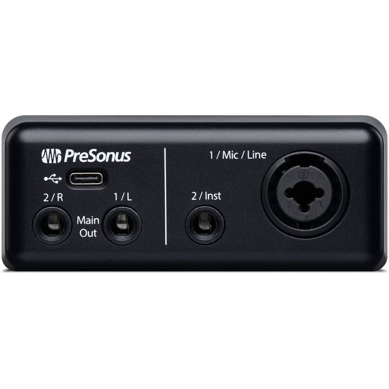 PreSonus AudioBox GO USB-C Recording Bundle: Mic, Headphones & Software
