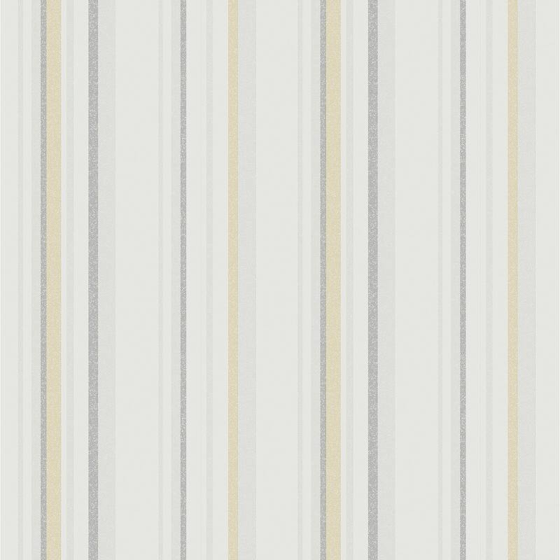 Galerie Wallcoverings Country Cottage Multi Stripe Non-woven Matte Wallpaper Roll - 33 feet x 21 inches - Silver