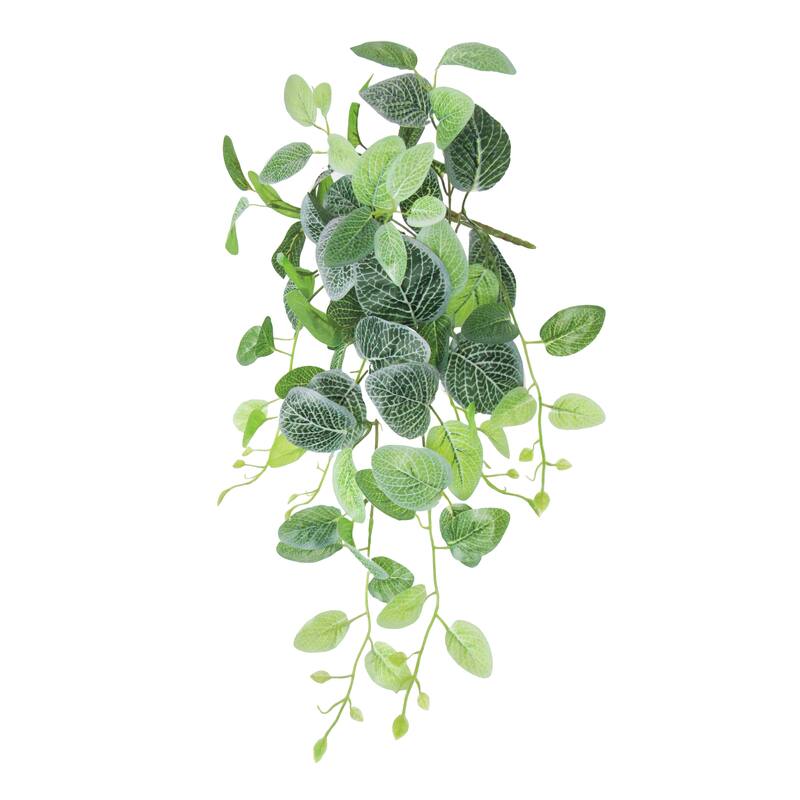 Artificial Fittonia Ivy Leaf Vine Hanging Plant Greenery Foliage Bush 24in - 24" L x 12" W x 6" DP
