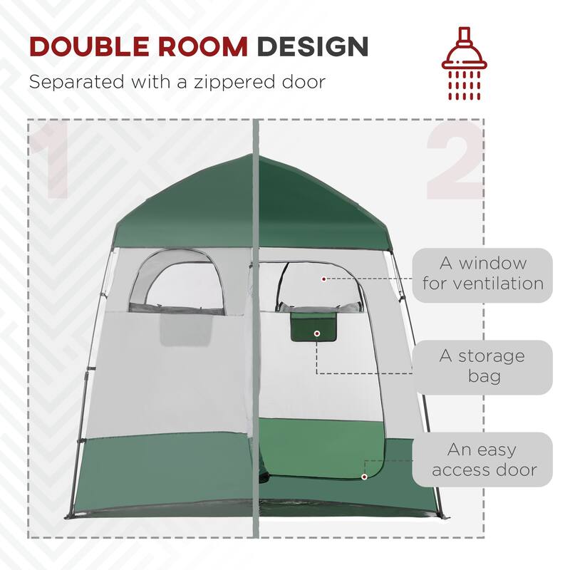 Outsunny Shower Tent, Privacy Shelter for Camping, Dressing Changing Room, Portable Instant Outdoor Shower Tent