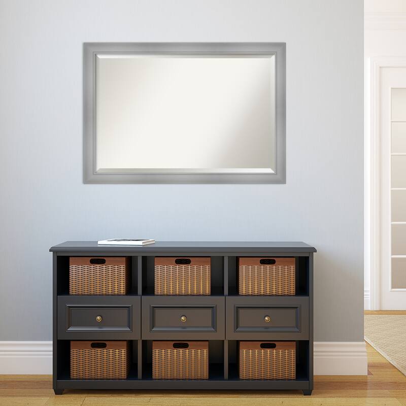 Beveled Wall Mirror - Flair Polished Nickel Frame