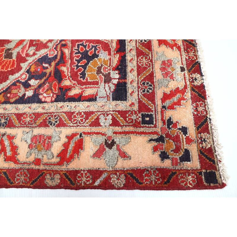 ECARPETGALLERY Hand-knotted Antalya Vintage Dark Red Wool Rug - 5'2 x 9'0