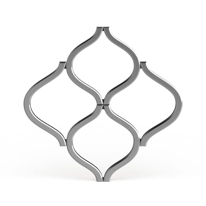 Allan Andrews Decorative Lattice Beveled Accent Wall Mirror - Silver