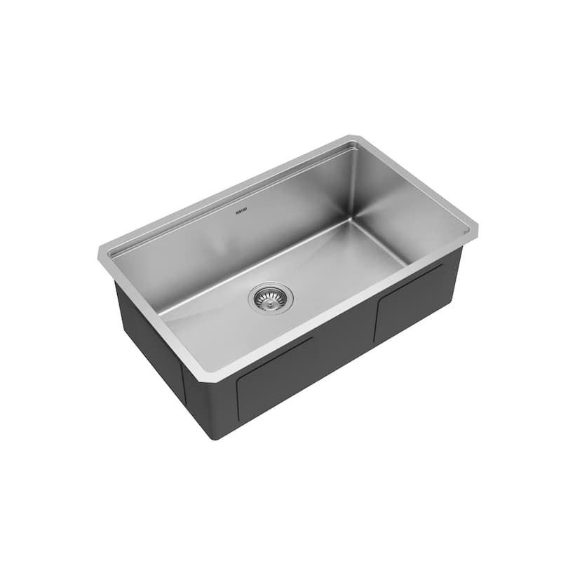 Karran Elite WS-35-PK1 Undermount 30" Single Bowl Stainless Steel Workstation Kitchen Sink