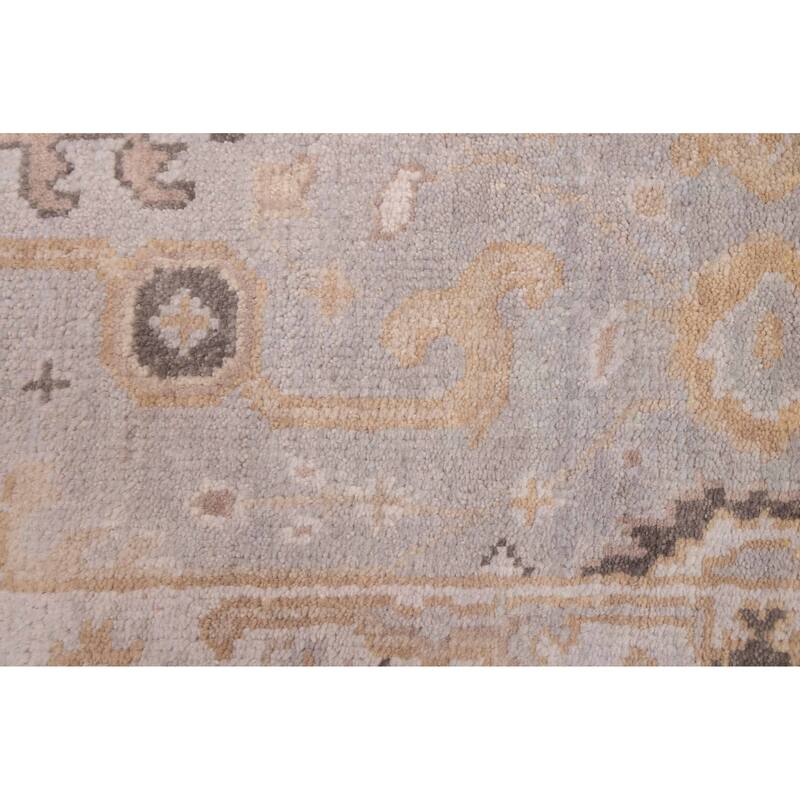 ECARPETGALLERY Hand-knotted Royal Oushak Grey Wool Rug - 3'1 x 11'8