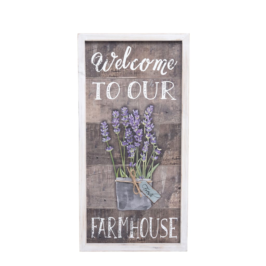 9.5" x 18.75" Lavender Easter Wall Decor