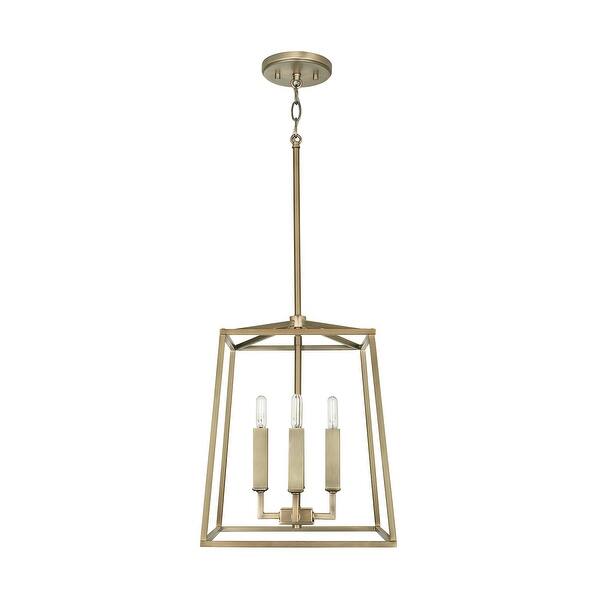 slide 2 of 75, Thea 4-light Foyer Pendant Aged Brass - 15"H x 12"W
