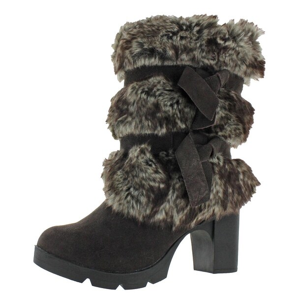 bearpaw womens fur boots