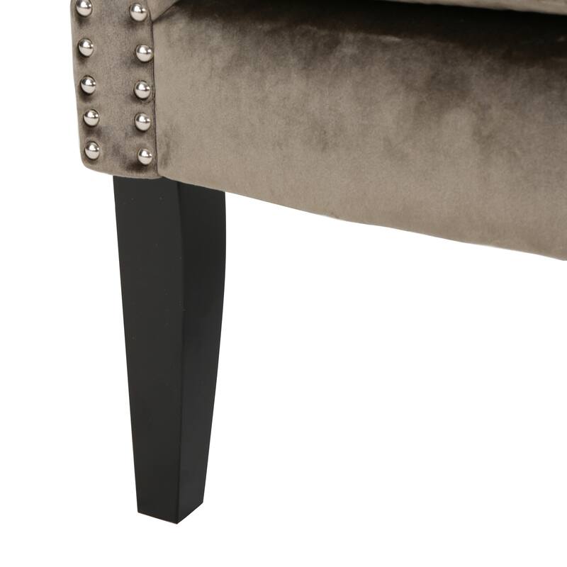 32" High Back Velvet Club Chair