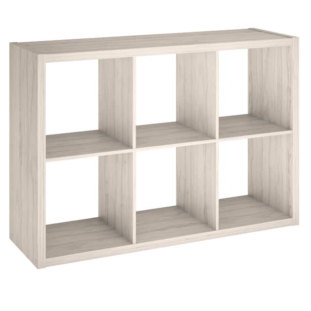 ClosetMaid 6-Cube Decorative Storage Organizer - Bleached Walnut