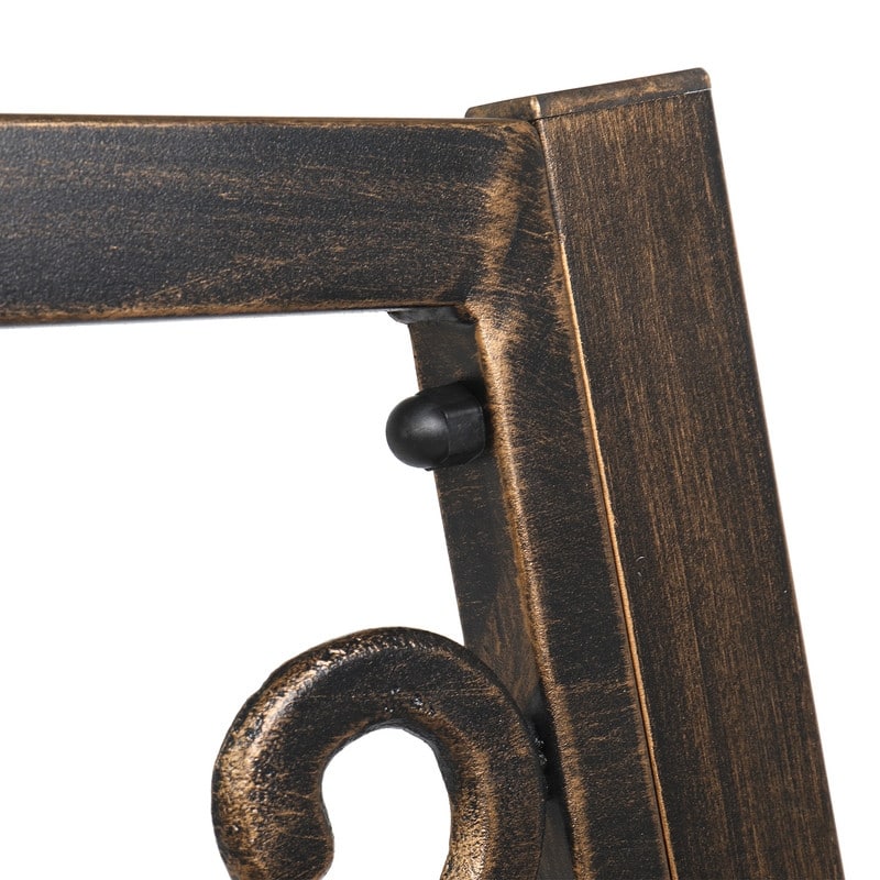 Patio 50 in. Powder Coated Iron Park Bench