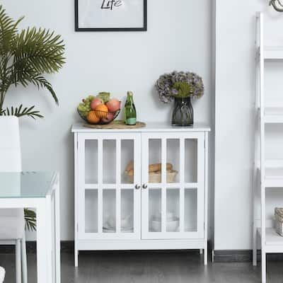Kleankin Storage Sideboard Buffet Cabinet Credenza - 31.5"x14.25"x31.5"
