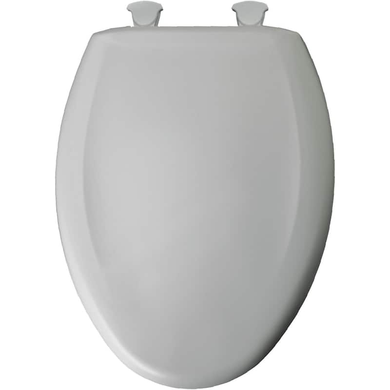 Bemis Elongated Plastic Toilet Seat in Ice Grey with STA-TITE Seat Fastening System, EasyClean & Change Blush ( )
