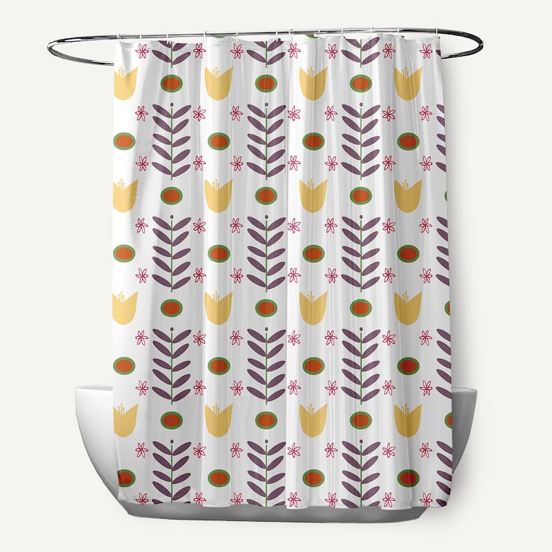Spring Garden Shower Curtain - White