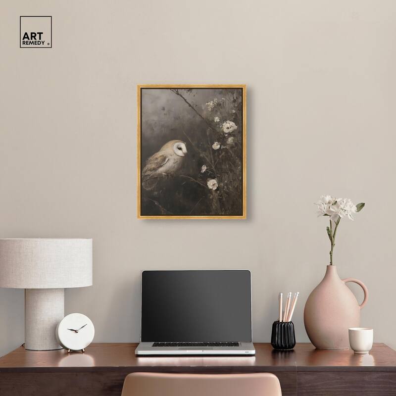 Owl in the Shadows I Canvas by Art Remedy