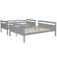 preview thumbnail 5 of 10, Gray Twin over Full Pine Bunk Bed with Safety Guardrail