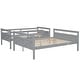 preview thumbnail 5 of 20, Twin over Full Bunk Bed with Ladder, Guardrails, Convertible Design, Grey